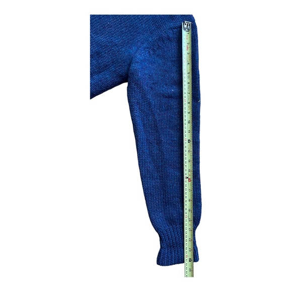 vintage BOSTON TRADERS men’s 100% wool shawl neck Blue sweater size : Medium - Picture 5 of 8